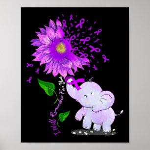 I Will Remember For You Sunflower Alzheimerheimer Poster