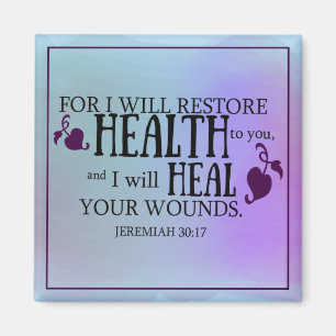 I Will Restore Health to You scripture quote Magnet