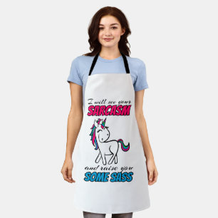 I Will See Your Sarcasm And Raise You Some Sass Apron