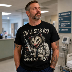 I Will Stab You Feral Critter T-Shirt