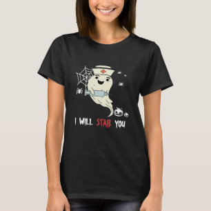 I Will Stab You Funny Nurse Ghost Halloween T-Shirt