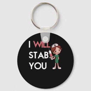 I Will Stab you Keychain