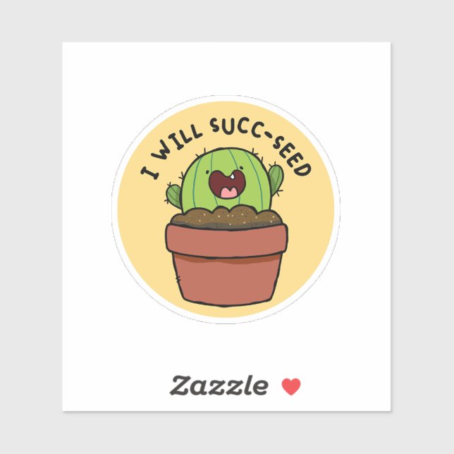 I Will Succ-seed Cactus Positive Pun Die-Cut (Sheet)