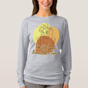 I Will Succeed Because I Am Insane Boho Line Art T-Shirt