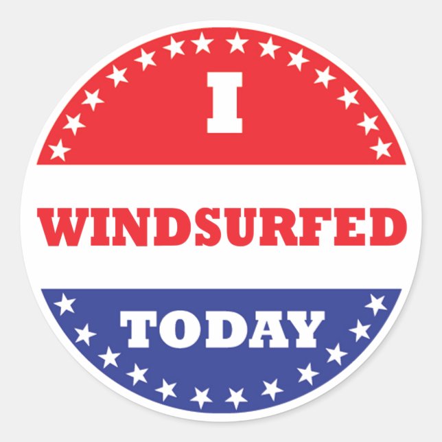 I Windsurfed Today Classic Round Sticker (Front)