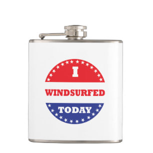 I Windsurfed Today Hip Flask