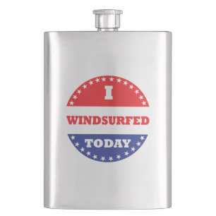 I Windsurfed Today Hip Flask