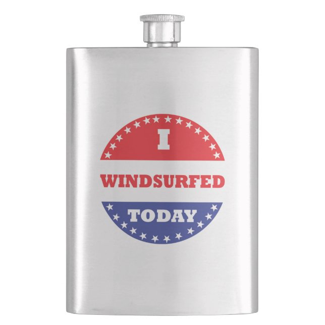 I Windsurfed Today Hip Flask (Front)