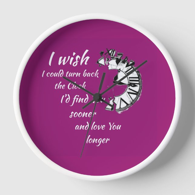 I wish  I could turn back Clock (Front)