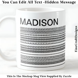 I Wish I Was Crafting & Name Hidden Message 090B  Coffee Mug
