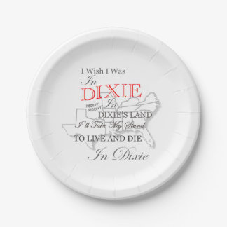 I Wish I Was In Dixie Party Plates 8 Count