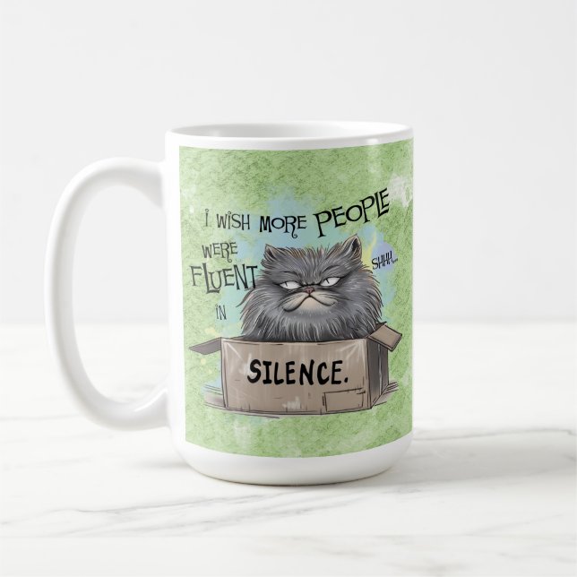 I wish more people were fluent coffee mug (Left)