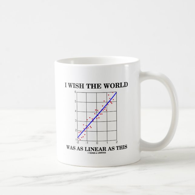 I Wish The World Was As Linear As This (Stats) Coffee Mug (Right)