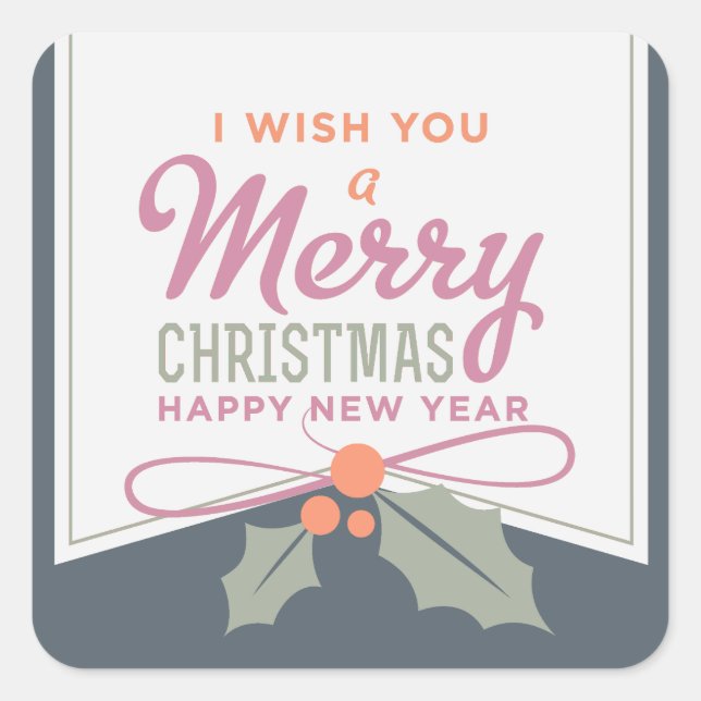 I Wish You a Merry Christmas Stickers (Front)