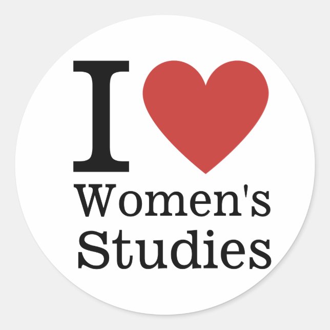 I ❤️ Women's Studies for Students/Faculty CUSTOM Classic Round Sticker (Front)