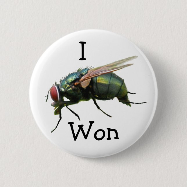 I WON 2 INCH ROUND BUTTON (Front)