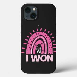 I Won Breast Cancer Survivor Pink Rainbow iPhone 13 Case