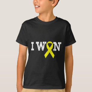 I WON Gold Ribbon Kid Support Childhood cancer awa T-Shirt