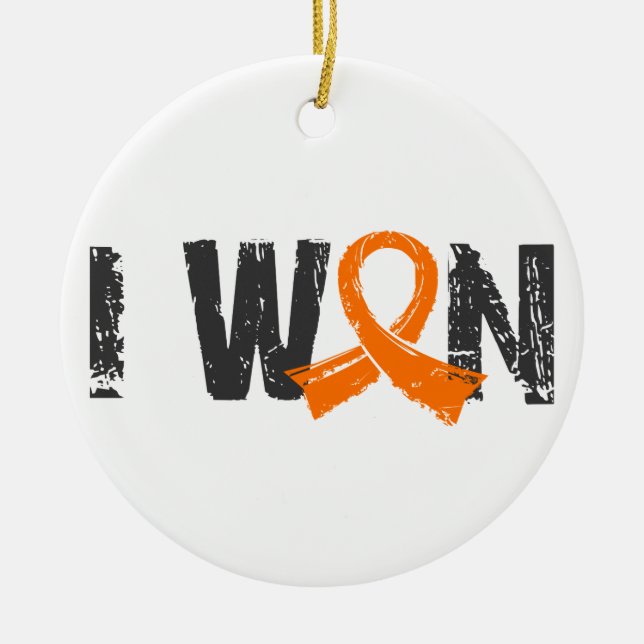 I Won Kidney Cancer Ceramic Ornament (Front)