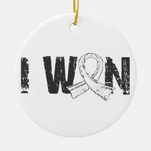 I Won Lung Cancer Ceramic Ornament