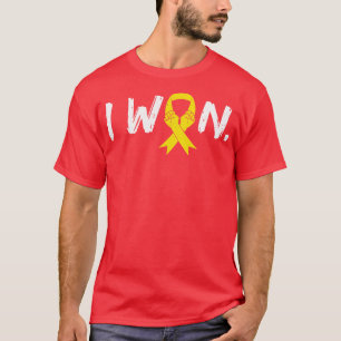 I Won Survivor Sarcoma Awareness Warrior Yellow Ri T-Shirt