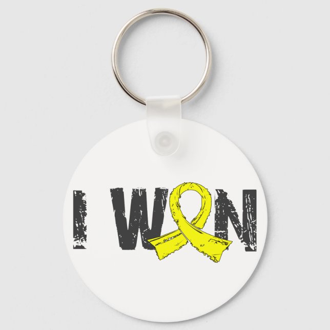 I Won Testicular Cancer Keychain (Front)