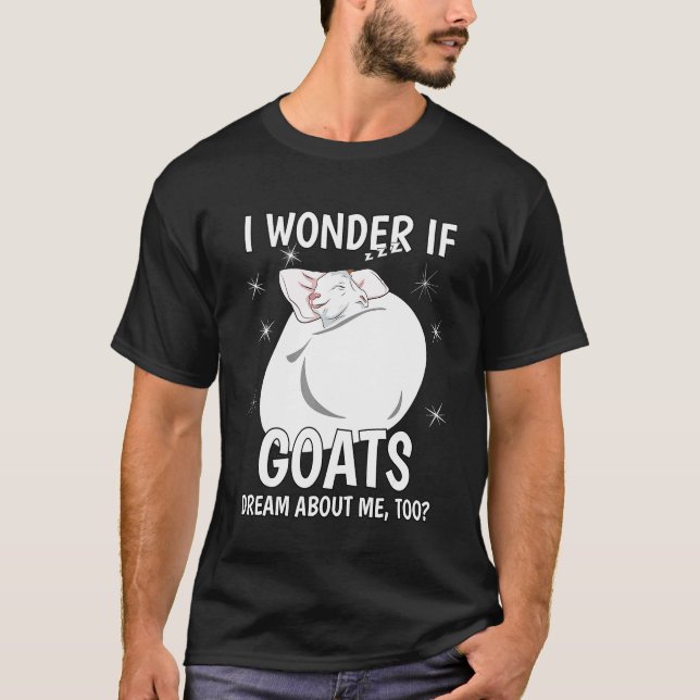 I Wonder If Dream Sleeping PJ Pajama Top Goat (Front)
