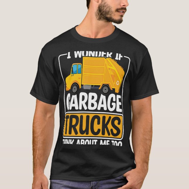 I Wonder If Garbage Trucks Recyling Outfit for Tod T-Shirt (Front)