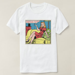 I Wonder What Size It Is • Retro Good Girl Pop Art T-Shirt