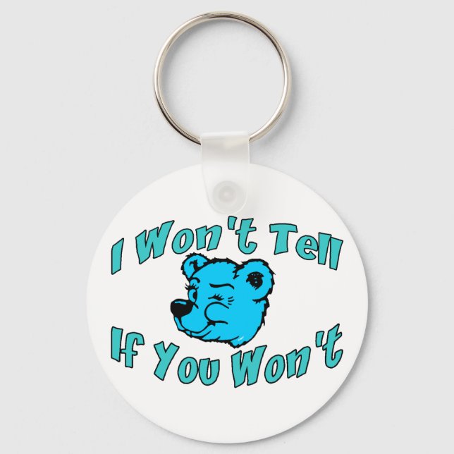 I Won't Tell Keychain (Front)
