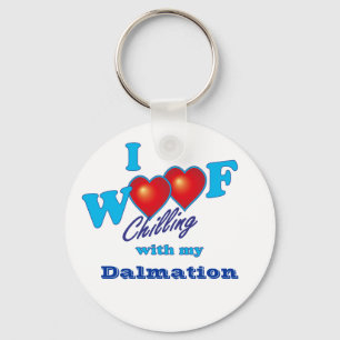 I Woof Dalmation Keychain