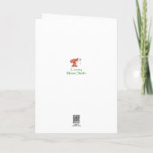 I Woof Love You Boston Terrier Dog Valentine Holiday Card (Back)