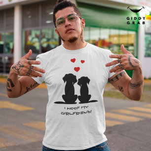 I Woof My Girlfriend Cute Dog Couple Valentine's T-Shirt
