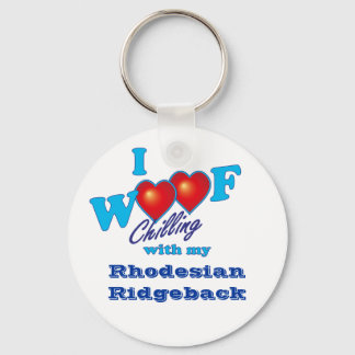 I Woof Rhodesian Ridgeback Keychain