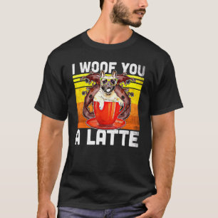 I Woof You A Latte Frenchie Coffee French Bulldog T-Shirt