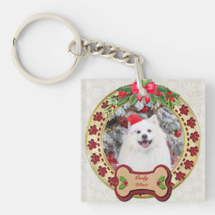 I Woof You A Merry Christmas Personalized Dog Gift Keychain