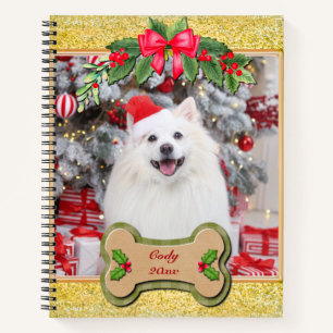 I Woof You A Merry Christmas Personalized Dog Gift Notebook