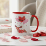 I Woof You Cute Dachshund Dog Red Heart Balloons Mug<br><div class="desc">I Woof You Cute Dachshund Dog Red Pink Heart Balloons Mug features a cute Dachshund dog wearing heart shaped glasses being carried in the air by red and pink heart shaped balloons with the text "I Woof You" in modern script typography. Accented with cute red love hearts. Perfect gift for...</div>