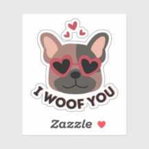 I woof you, dog pun, I love you, dog lover