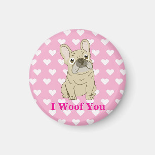 I Woof You - French Bulldog hearts Magnet