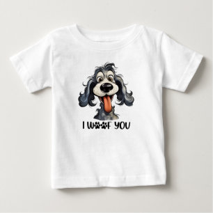I Woof You Funny Dog Sublimation  Baby T-Shirt