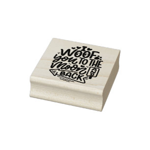 I Woof You to the Moon and Back Rubber Stamp