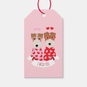 i Woof You Valentine Welsh Terrier Dogs Gift Tags