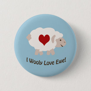 I Wooly Love You! 2 Inch Round Button