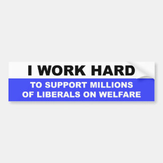 I Work Hard Bumper Sticker