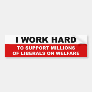 I Work Hard Bumper Sticker