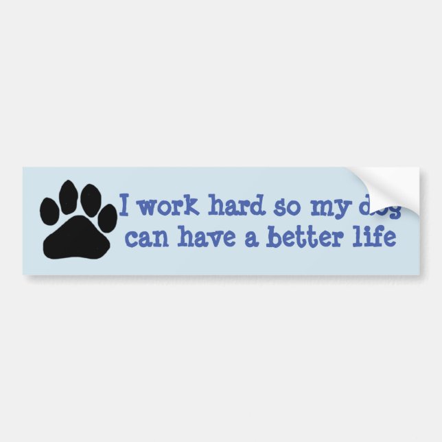 I work hard bumper sticker (Front)