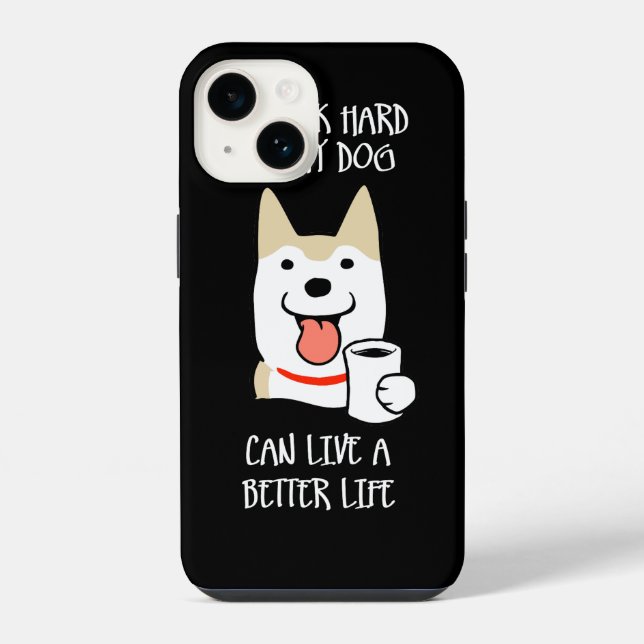 I work hard iPhone case (Back)