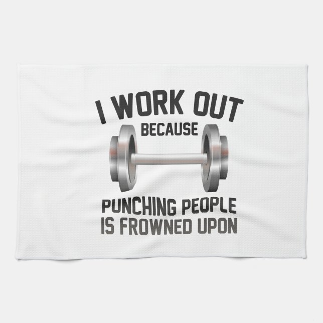 I Work Out Kitchen Towel (Horizontal)
