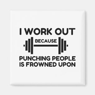 I Work Out Magnet